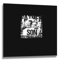 Father And Son Best Friends For Life Fist Bump Metal Print Square | Artistshot