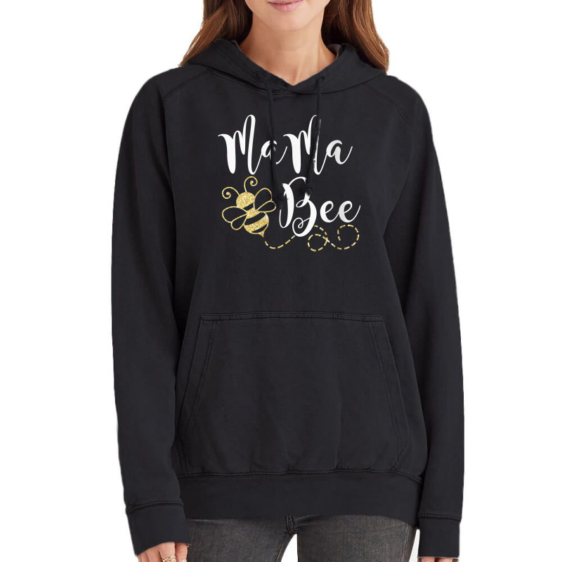 Womens Birthday Bee Family Mama Bee Mom Mothers Gift For Women V Neck Vintage Hoodie | Artistshot