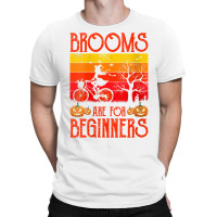 Womens Brooms Are For Beginners Bicycle Shirt Witch Halloween 2022 V N T-shirt | Artistshot