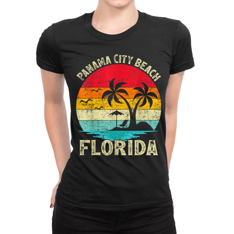 Family Vacation Vintage Retro Florida Panama City Beach T Shirt Ladies Fitted T-Shirt by cm-arts | Artistshot