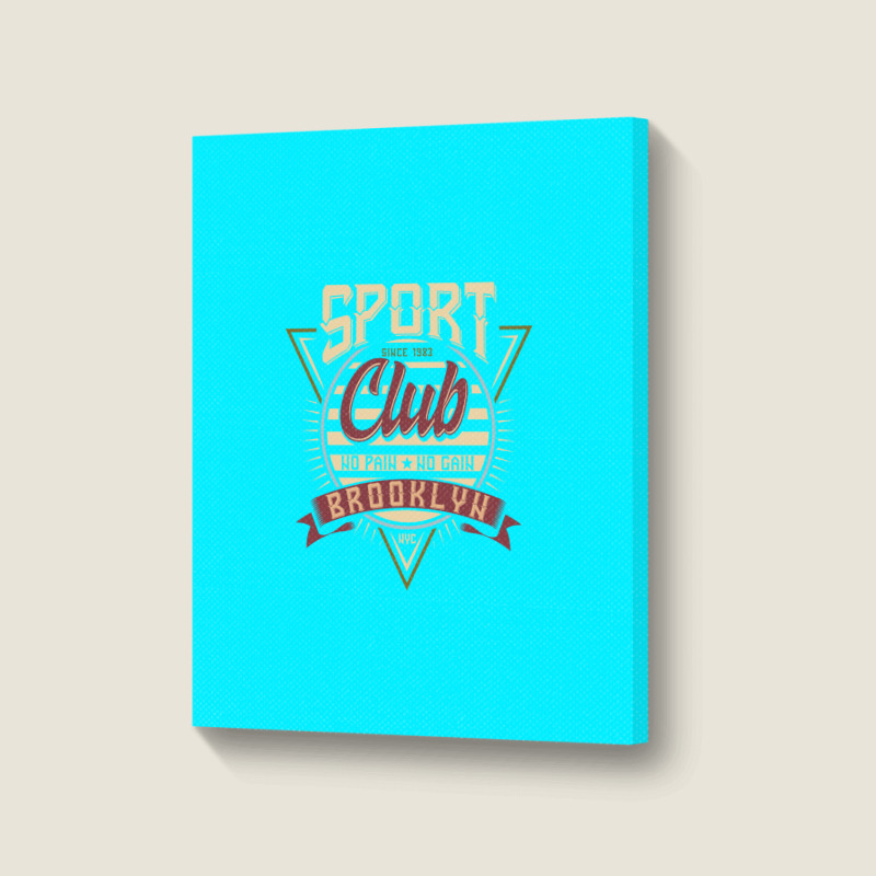 Sport Club No Pain No Gain Portrait Canvas Print | Artistshot