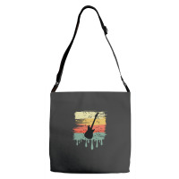 Bass Guitar Vintage Dripping Adjustable Strap Totes | Artistshot