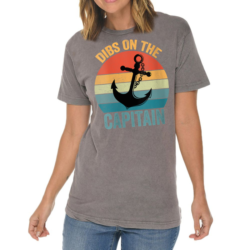 Womens Dibs On The Captain V Neck T Shirt Vintage T-shirt | Artistshot