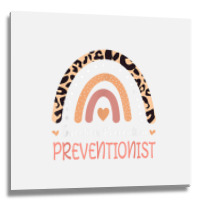 Infection Prevention Preventionist Leopard Rainbow T Shirt Metal Print Square | Artistshot