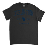 Burlington Wisconsin Wi Vintage Athletic Navy Sports Design Classic T-shirt | Artistshot