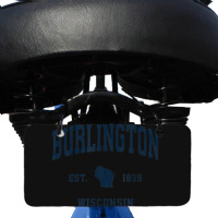 Burlington Wisconsin Wi Vintage Athletic Navy Sports Design Bicycle License Plate | Artistshot