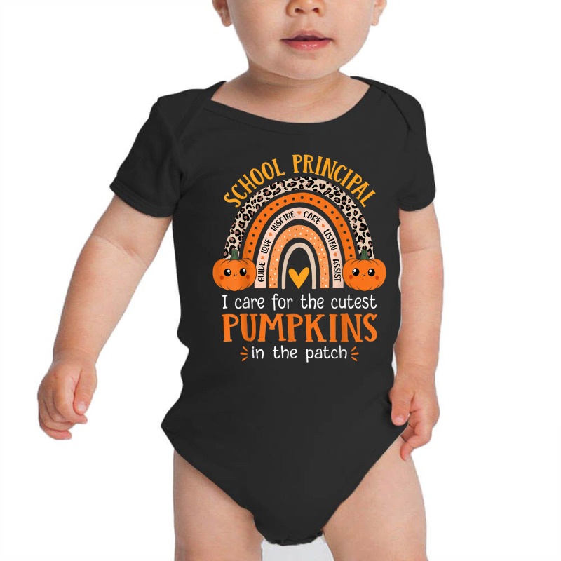 School Principal Rainbow Leopard Halloween Cutest Pumpkins Baby Bodysuit by Clinical | Artistshot