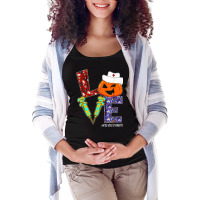 Love Radiology Nurse Life Nurse Halloween Scary Pumpkin Maternity Scoop Neck T-shirt | Artistshot