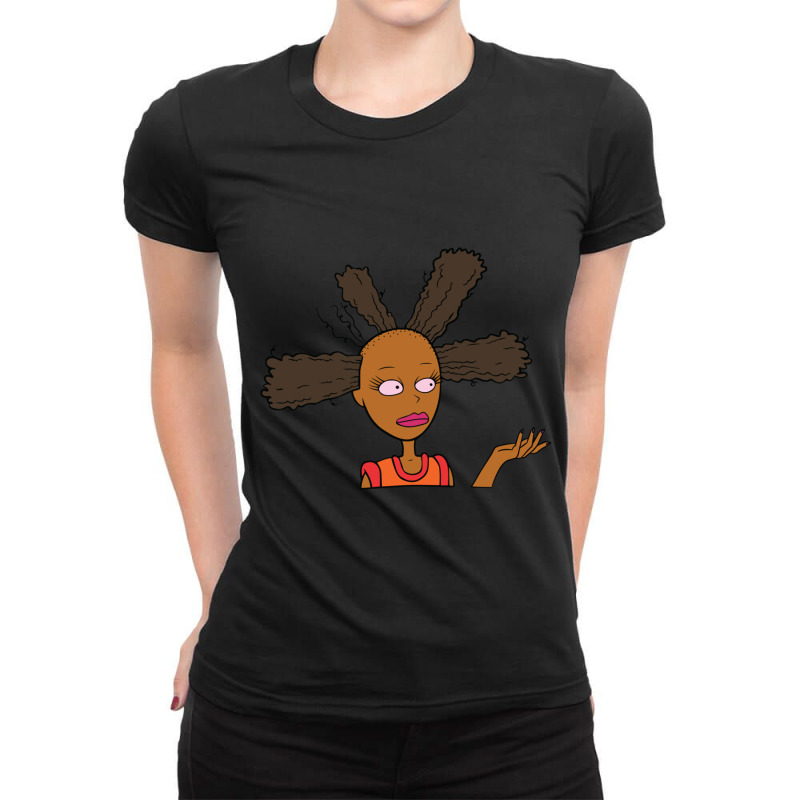 Black Cynthia Rugrats Original Digital Artwork Ladies Fitted T-Shirt by NADLIEDUMAS | Artistshot