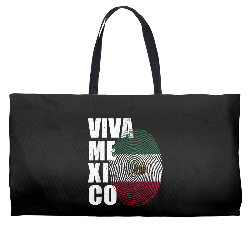 Viva Mexico, It's In My Dna Mexican Fingerprint Independance T Shirt Weekender Totes by zheralalumo | Artistshot