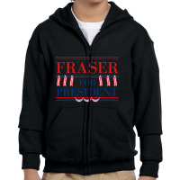 Jamie Fraser For President Youth Zipper Hoodie | Artistshot