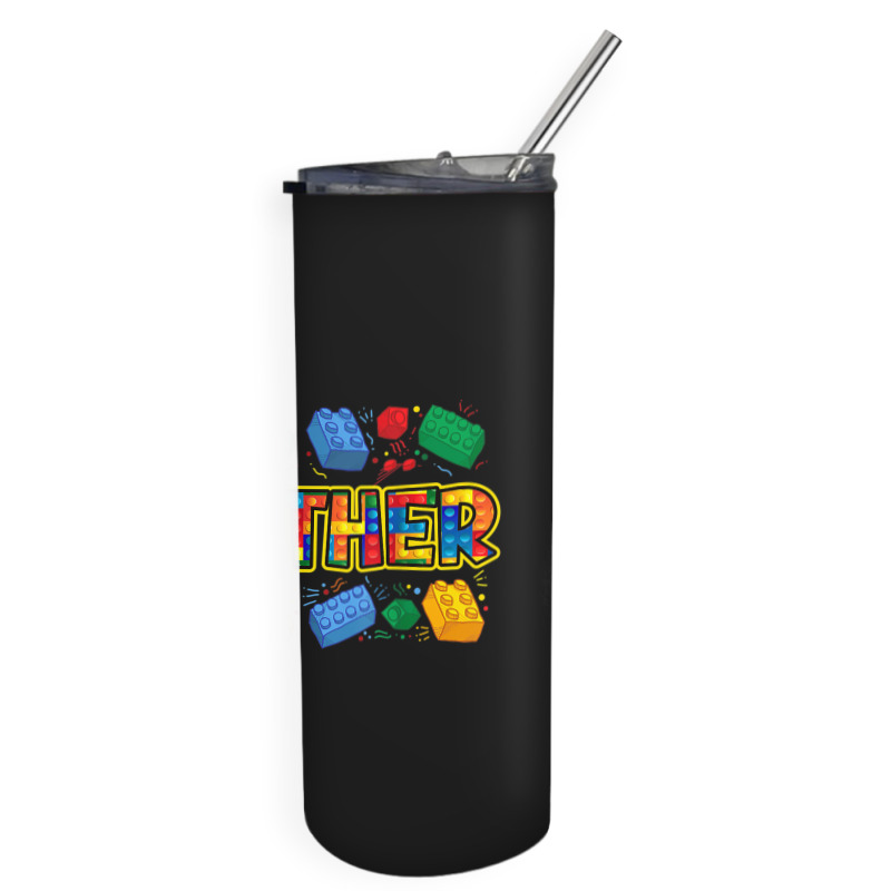 Brother Brick Builder Boy Master Builder Blocks Building Skinny Tumbler | Artistshot