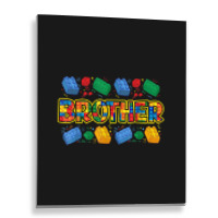 Brother Brick Builder Boy Master Builder Blocks Building Metal Print Vertical | Artistshot