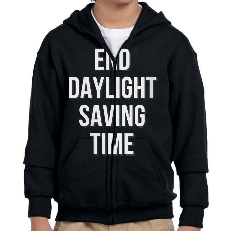 Womens End Daylight Saving Time. Stop Daylight Savings V Neck T Shirt Youth Zipper Hoodie | Artistshot