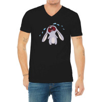 Sad Crying Bunny Rabbit V-neck Tee | Artistshot