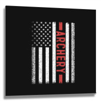 Archery American Flag, Archery American Flag Art, Archery American Fla Metal Print Square | Artistshot