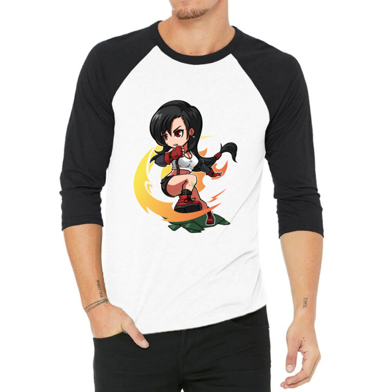 Tifa Cute Chibi Anime Final Fantas 3/4 Sleeve Shirt by ElizabethTDuval | Artistshot