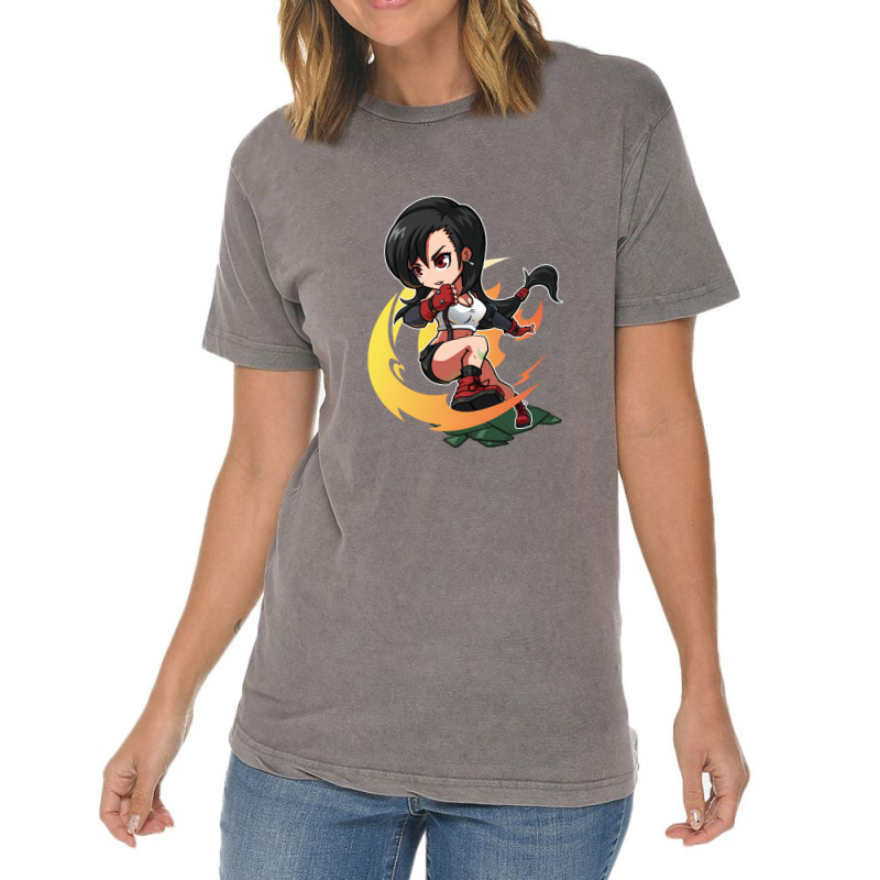 Tifa Cute Chibi Anime Final Fantas Vintage T-Shirt by ElizabethTDuval | Artistshot