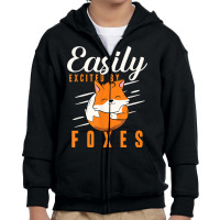 Easily Excited By Foxes Wildlife Animal Women Fox Youth Zipper Hoodie | Artistshot