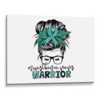 Myasthenia Gravis Warrior Mom Mg Awareness T Shirt Metal Print Horizontal | Artistshot