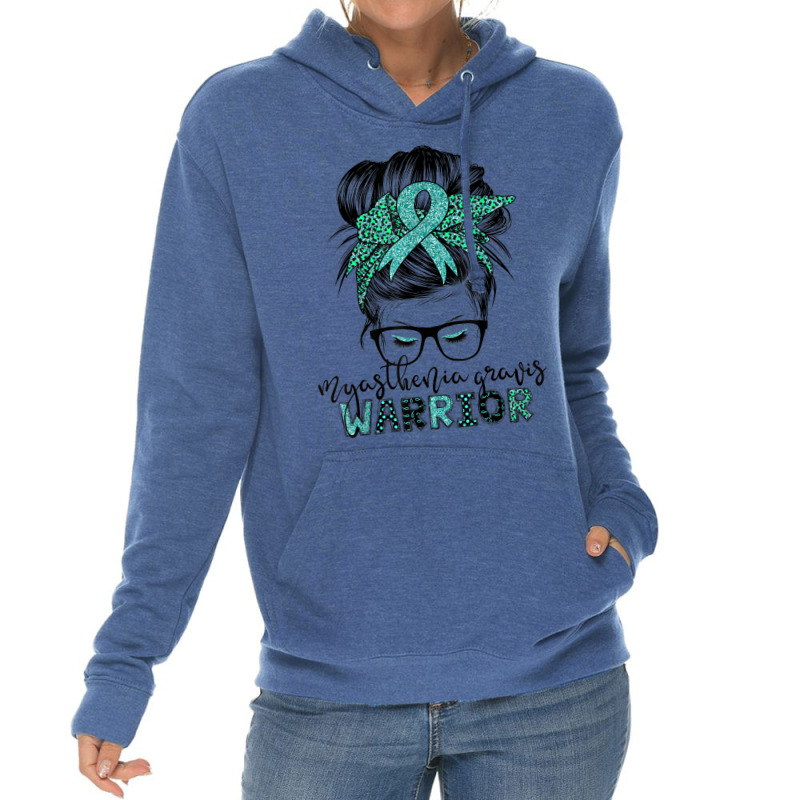 Myasthenia Gravis Warrior Mom Mg Awareness T Shirt Lightweight Hoodie | Artistshot