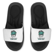 Myasthenia Gravis Warrior Mom Mg Awareness T Shirt Slide Sandal | Artistshot