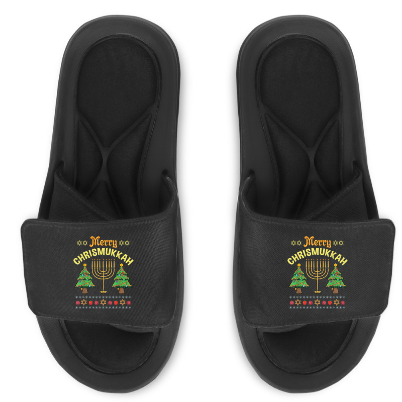 Merry Chrismukkah Chanukah Hanukkah Jewish Slide Sandal | Artistshot