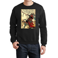 Samurai-warrior-poster-martial-arts-face-mask- Crewneck Sweatshirt | Artistshot