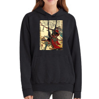 Samurai-warrior-poster-martial-arts-face-mask- Vintage Hoodie | Artistshot