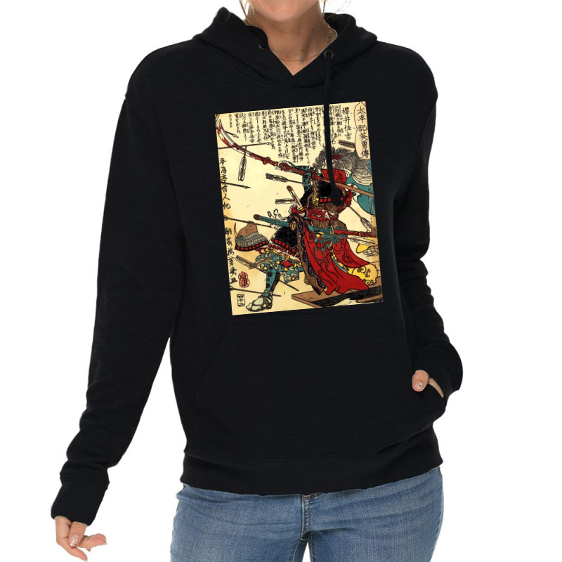 Samurai-warrior-poster-martial-arts-face-mask- Lightweight Hoodie by RobinIntorcia | Artistshot