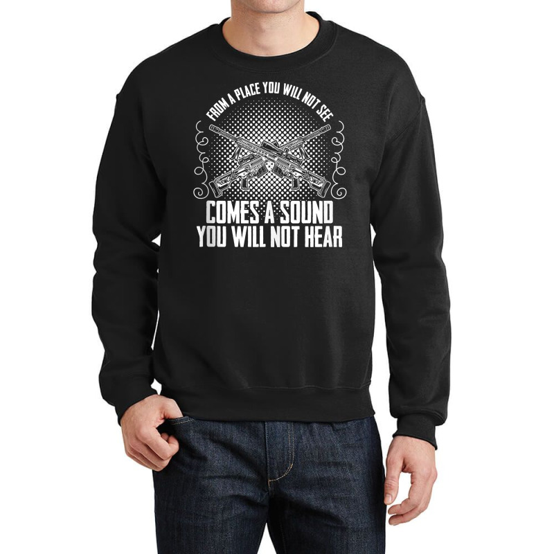 Sound You Will Not Hear Sniper Shooter Long Range Shooting Tank Top Crewneck Sweatshirt | Artistshot