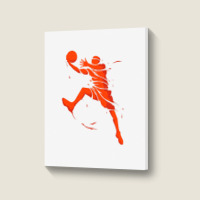 Basketball Player Splash Skill Portrait Canvas Print | Artistshot