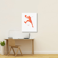 Basketball Player Splash Skill Portrait Canvas Print | Artistshot