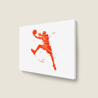 Basketball Player Splash Skill Landscape Canvas Print | Artistshot