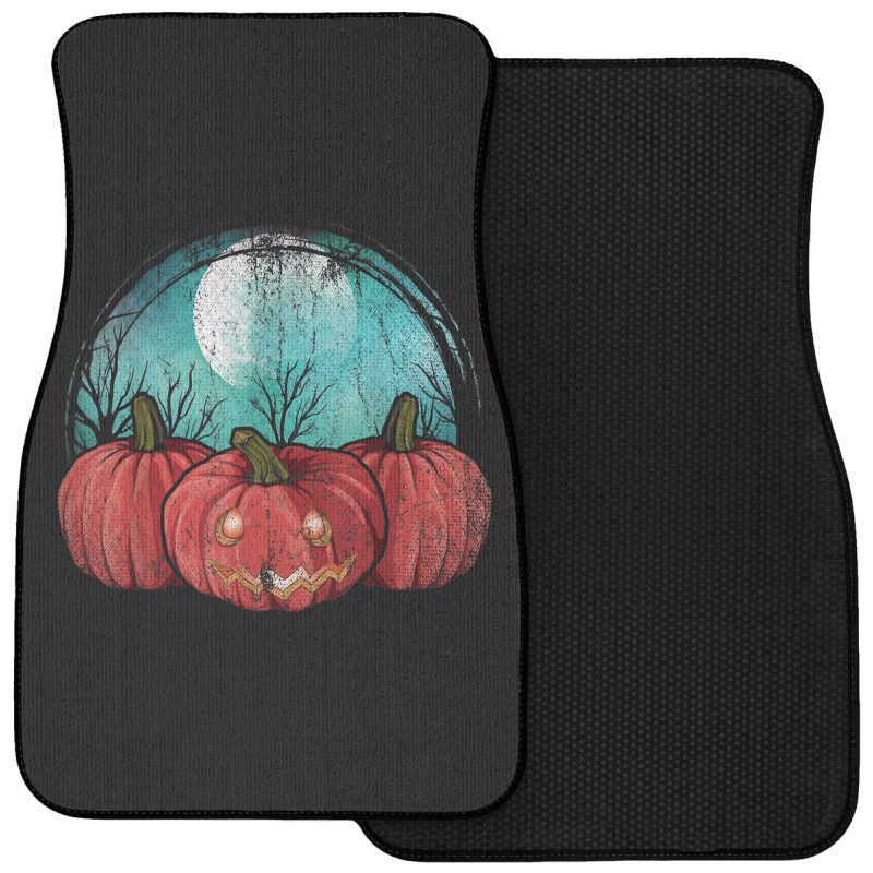 Spooky Jack O Lantern Halloween Costume Full Moon Pumpkin Front Car Mat | Artistshot