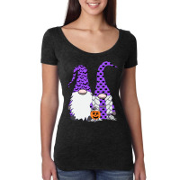 Halloween Gnomes T  Shirt Halloween Gnome Couple Witch Warlock Cute 82 Women's Triblend Scoop T-shirt | Artistshot