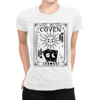 Womens Gothic Witchy Coven, Tarot Halloween Groom Bachelor Matching V Ladies Fitted T-shirt | Artistshot