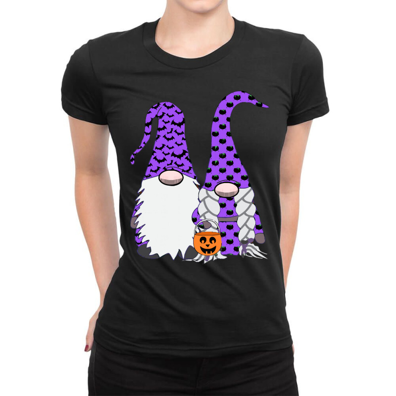 Halloween Gnomes T  Shirt Halloween Gnome Couple Witch Warlock Cute 82 Ladies Fitted T-Shirt by lugeexaminer | Artistshot