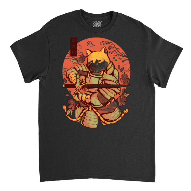 Akita Samurai - Cute Warrior Dog Gift Classic T-shirt by cm-arts | Artistshot