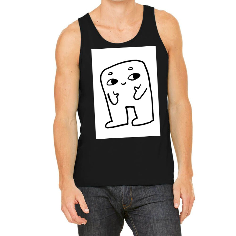 Smile Cartoon Doodle Character Minimal Art Design Tank Top by PaulDupuy | Artistshot