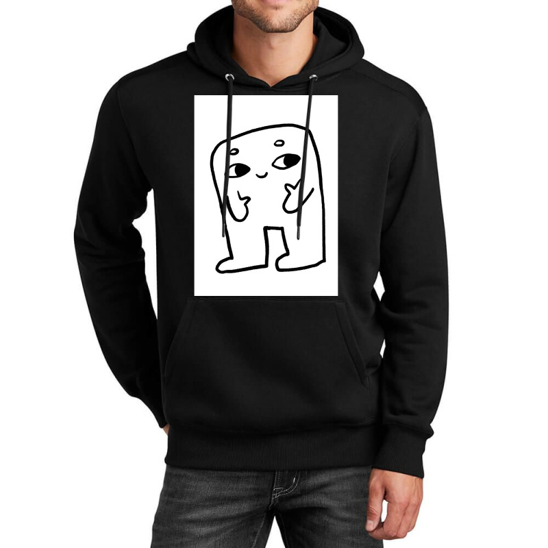 Smile Cartoon Doodle Character Minimal Art Design Unisex Hoodie by PaulDupuy | Artistshot