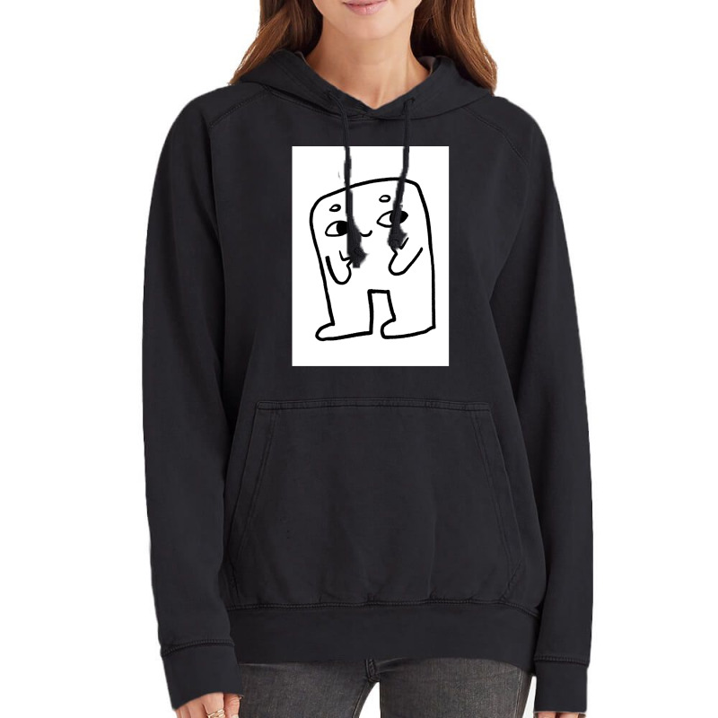 Smile Cartoon Doodle Character Minimal Art Design Vintage Hoodie by PaulDupuy | Artistshot