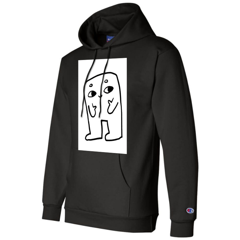 Smile Cartoon Doodle Character Minimal Art Design Champion Hoodie by PaulDupuy | Artistshot