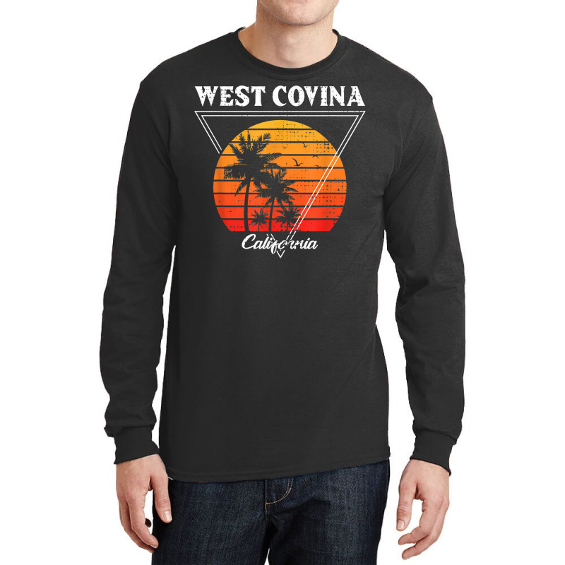 Vintage West Covina California Palm Trees Ca Retro T Shirt Long Sleeve Shirts | Artistshot