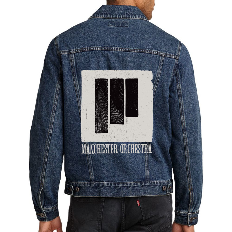 Manchester Orchestra Black Lines Grunge Cool Unisex Men Denim Jacket | Artistshot