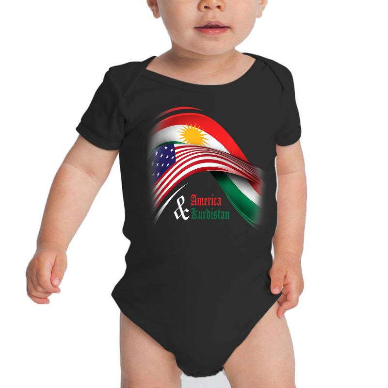 T Shirt Kurdistan And American Baby Bodysuit by cm-arts | Artistshot