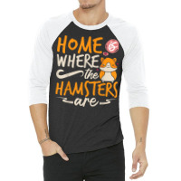 Hamster Pet Animal Funny Cute Cages Ball Wheel Food 3/4 Sleeve Shirt | Artistshot