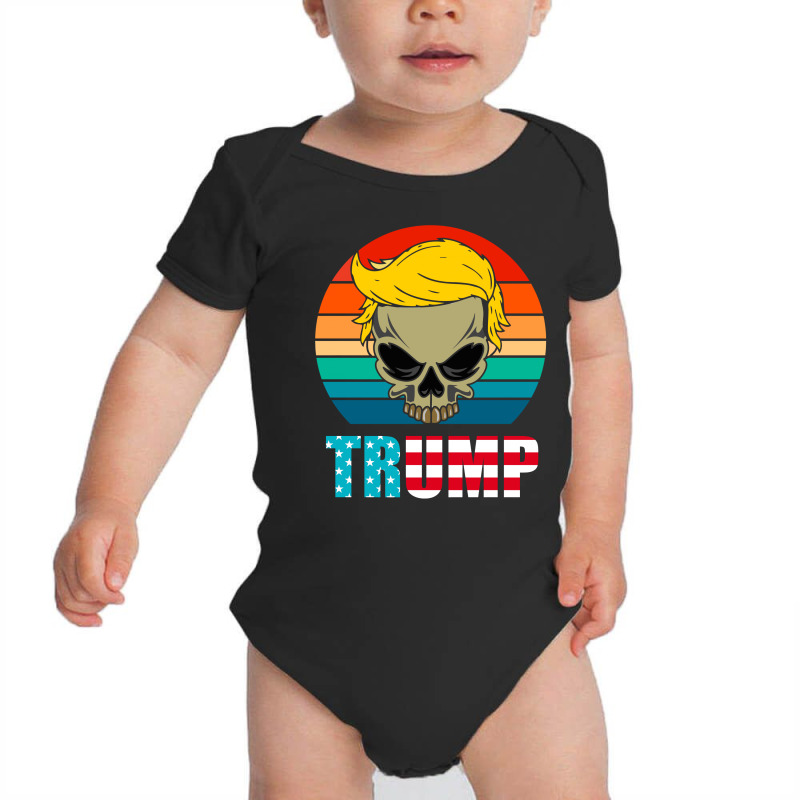 Funny Trump Skull Trump 2020  T Shirt Baby Bodysuit | Artistshot