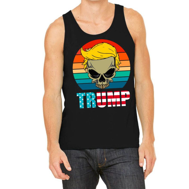 Funny Trump Skull Trump 2020  T Shirt Tank Top | Artistshot