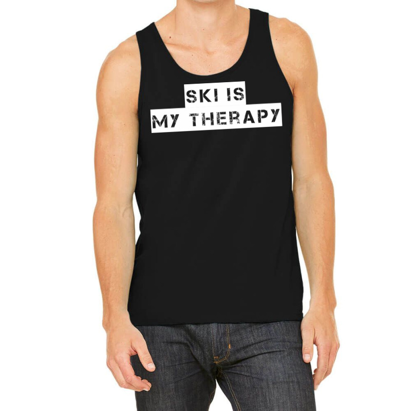 Ski   Ski Is My Therapy T Shirt Tank Top by cm-arts | Artistshot